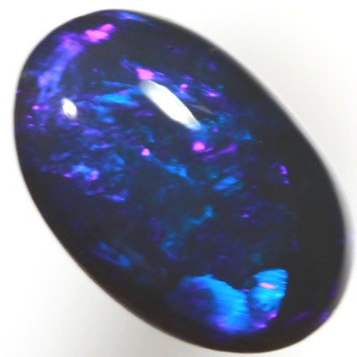 SOLID BLACK OPAL Bright blue and purple